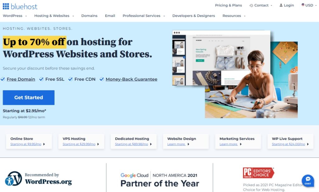 Bluehost: 70% hosting for wordpress websites Bluehost: 70% hosting for wordpress websites