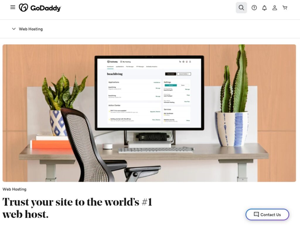 Godaddy: trust world's #1 web host